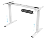 E.For.U E6 Elektrisch höhenverstellbarer Schreibtisch (Dualer Motor, Weiß) höhenverstellbares Tischgestell mit 2 Motoren mit Memory-Steuerung (Weiß) für nur 274€ inkl. Versand