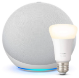 Echo (4. Generation), Weiß + Philips Hue White Smart Bulb (E27) für nur 59,99€ inkl. Versand