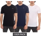 10er Pack Kappa Herren T-Shirts in Weiß Blau oder Schwarz für 29,99€ bei Outlet46.de