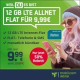 12 GB Allnet Flat (LTE 50Mbit, O2/Telefonica, Allnet/SMS, VoLTE, WiFI Calling) für 9,99€ monatlich