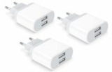 3er Pack USB Ladegerät 2.1A/5V für nur 6,23€ (statt 10,39€)