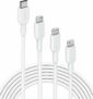 3er Pack Anker Powerline II USB-C auf Lightning Ladekabel (MFi-Zertifiziert, 90cm + 180cm + 3m) für 15,99€ (statt 46€)