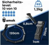 Blitzangebot: Fahrradschloss Faltschloss 120cm für nur 46,95€ (statt 59,95€)
