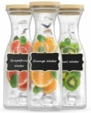 3x Polegas Glas Karaffe je 1 Liter Wasserkaraffe mit Holzdeckel für nur 20,99€ (statt 34,99€)