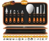 HEEBUKE 25 teiliges Halloween Kürbis Schnitzset für nur 13,29€ (statt 18,99€)