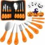 Eocooy Halloween Kürbis Schnitzset mit 4 Schnitzvorlagen für 7,64€ (statt 15€)