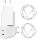 Vinffs 30W 2x Ladegeräte mit Lightning und USB-C Ladekabel für 9,99€