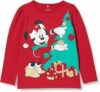 NAME IT Mädchen Minnie Maus Langarmshirt in rot, Größe 104 nur 6,99€