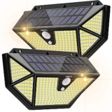 2x OMERIL Solarlampen für außen mit Bewegungsmelder (2200mAh, IP65) für 9,19€