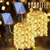 Ollny Solar Lichterkette für aussen (2x15M mit 150 LEDs) für 9,59€