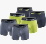 PUMA Herren Boxershorts New Lime (S-XXL) im 6er Pack für nur 29,99€ (statt 37,99€)