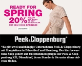 Top! 20% Rabatt auf alle Artikel bei Peek & Cloppenburg* (MBW: 49€)