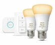 Philips Hue White Ambiance Starterset 2x E27 inkl. Bridge + Dimmschalter (8W, 1100lm@4000K, 806lm@2700K, ZigBee & Bluetooth) für 54,90€ (statt 97€)
