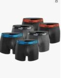 PUMA Herren Boxershort New Black Anthracite (S-XXL) im 6er Pack für nur 29,99 (statt 37,99€)