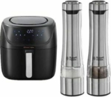 Russell Hobbs Bundle Set:  XXL 8l Heißluftfritteuse und elektrische Salz und Pfeffer Mühlen für 99,99€