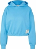 TOM TAILOR Denim Damen Cropped Hoodie Sweatshirt Rainy Sky Blue nur 14,90€