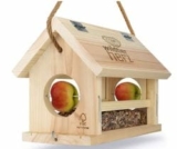 WILDLIFE FRIEND Vogelfutterhaus aus Natur-Holz für Gartenvögel für nur 29,74€ (statt 34,99€)
