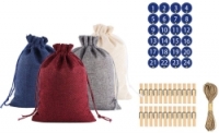 Adventskalender zum selber befüllen mit 24 Beuteln und Klammern für 5,60