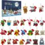 Adventskalender mit 24 tierischen Plüschtieren – z.B. als Weihnachtsbaumschmuck für 13,48€