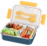 Aitsite Lunchbox (620ml, 3 Fächer, Besteck, spülmaschinenfest) für nur 8,49€