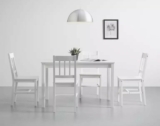 Tischgruppe Amira in weiß von Bessagi Home (Tisch mit 4 Stühlen) für nur 180,25 Euro