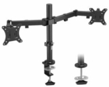 BONTEC Monitor Halterung für 2 Monitore von 13-32 Zoll (höhenverstellbar, neigbar und schwenkbar) für 28,59€