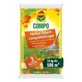 Herbstrasendünger 10kg für 500m² nur 32,98€ bei Amazon – Starker Rasen im Winter