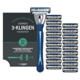 Schnäppchen by Amazon: Herren Rasierer mit 3 Klingen & 19 Ersatzklingen für 12,75€