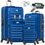 KESSER 4-tlg. Hartschalenkoffer-Set Blau für nur 89,80€