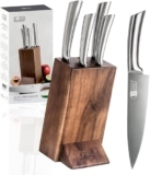 BLITZANGEBOT: JF JAMES.F 5-teiliges Edelstahl Messerset mit Akazienholzblock für 38,24€ bei Amazon