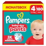 Pampers Baby-Dry Pants Größe 4 180er Pack für 34,40€ bei Amazon