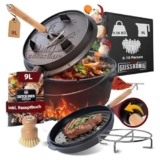 GUSSKÖNIG Dutch Oven Set 9L für 92,99€ – 2in1 Schmortopf mit Zubehör und 30 Jahren Garantie