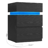 VASAGLE Kailyn Nachttisch mit Steckdosen und LED für nur 42,74€