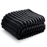 BEDSURE Kuscheldecke Schwarz 130×170 cm für 13,29€
