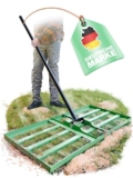 SMABIX Rasenrakel mit Metallstiel für 49,90€ bei Amazon
