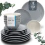 Testsieger Steingut Geschirrset 4 Personen Hygge für 19,95€ bei Amazon