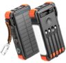 BLAVOR Solar Powerbank 20000 mAh mit integriertem Kabel und Leuchte für 23,09€