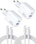Doppelpack: 2x INIU 30W USB-C Ladegerät & 2x USB-C Ladekabel für nur 9,78€ (statt 18€)