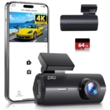 GKU 4K Dashcam mit WLAN und 64GB SD Karte für 43,69€