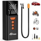Toptrek Elektrische Luftpumpe 150PSI mit LED und Powerbank für nur 13,98€