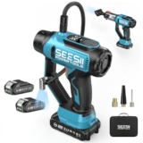 SEESII Doppelakku Reifenkompressor 150 PSI mit LED für 37,99€