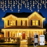 Azhien Eiszapfen Lichterkette 12M 400 LEDs für 14,99€