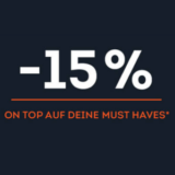 15% Extra-Rabatt auf über 2.000 ausgewählte Artikel bei SportScheck