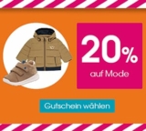 Nur noch heute: 20% Rabatt auf Mode im Babymarkt Online-Shop