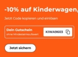 10% Rabatt auf Kinderwagen und Co. im Babymarkt Online-Shop