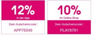 Nur heute: 10%/ 12% Rabatt auf die Kategorie Spielzeug im Babymarkt Online-Shop bzw. in der App