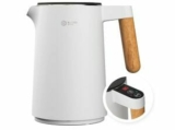 BALTER WK-08-WH Edelstahl Wasserkocher mit 2000W, Temperatureinstellung und Warmhaltefunktion für 52€