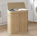 SONGMICS 100L Bambus Wäschesammler mit Deckel (LCB063N01) für 22,49€
