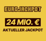 Heute 24 Mio Eurojackpot: 2 Felder Eurojackpot für 1€ statt 5,20€ spielen (für Lotto24 Neukunden)