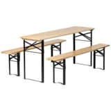 3-teilige BIXENTE Bierzeltgarnitur (170 cm, klappbar, Schirmhalterung) für 84,99€ (statt 114€)